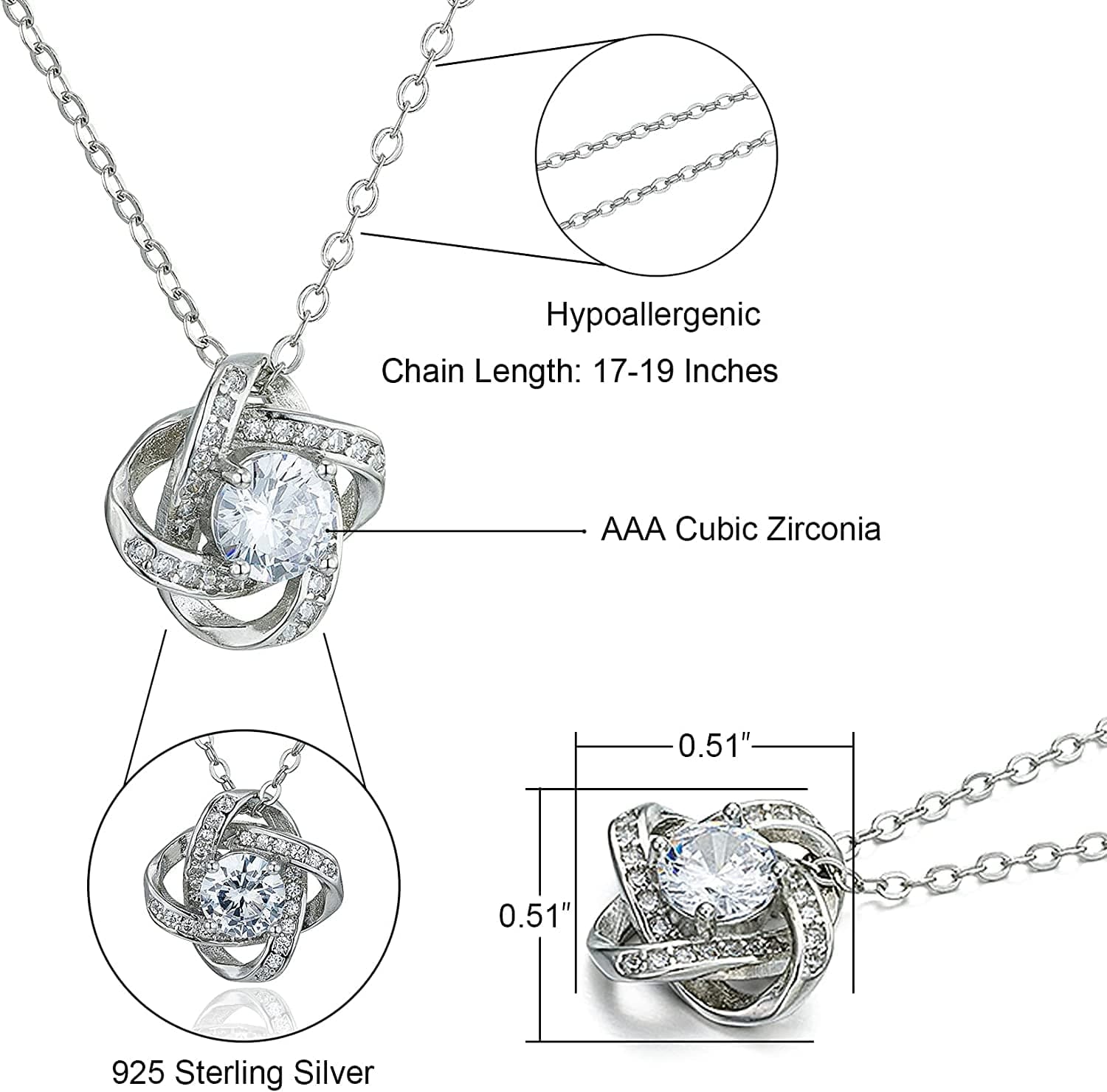 Anotherkiss Generations Necklace for Great Grandmother Gifts, Sterling Silver Grandma Mom Daughter Granddaughter Mothers Day Jewelry Birthday Gift Ideas