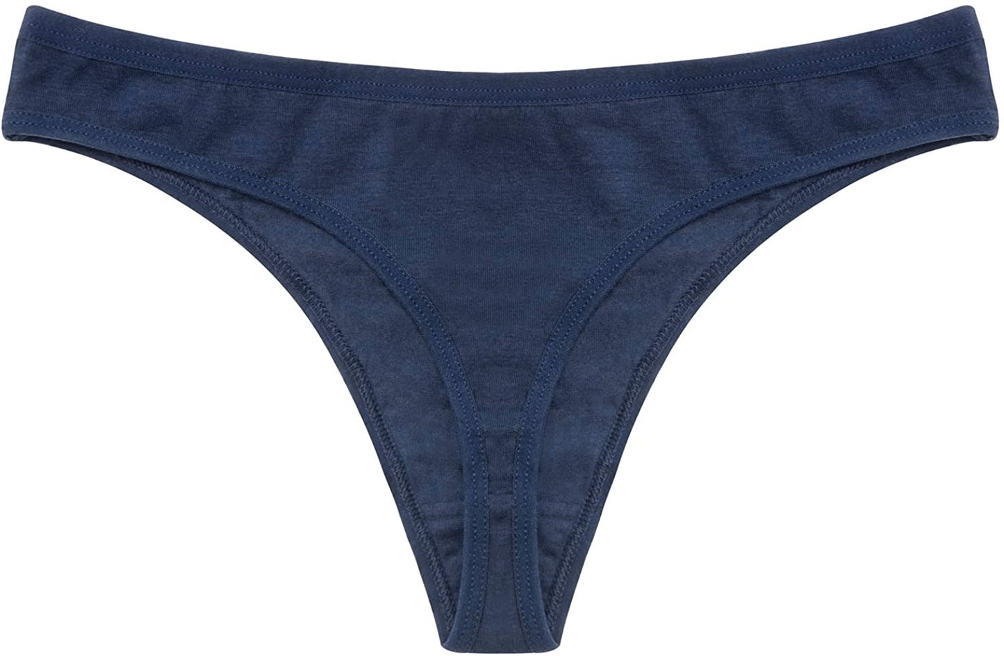ANZERMIX Women'S Breathable Cotton Thong Panties Pack of 6 Apparel & Accessories > Clothing > Underwear & Socks > Underwear ANZERMIX   