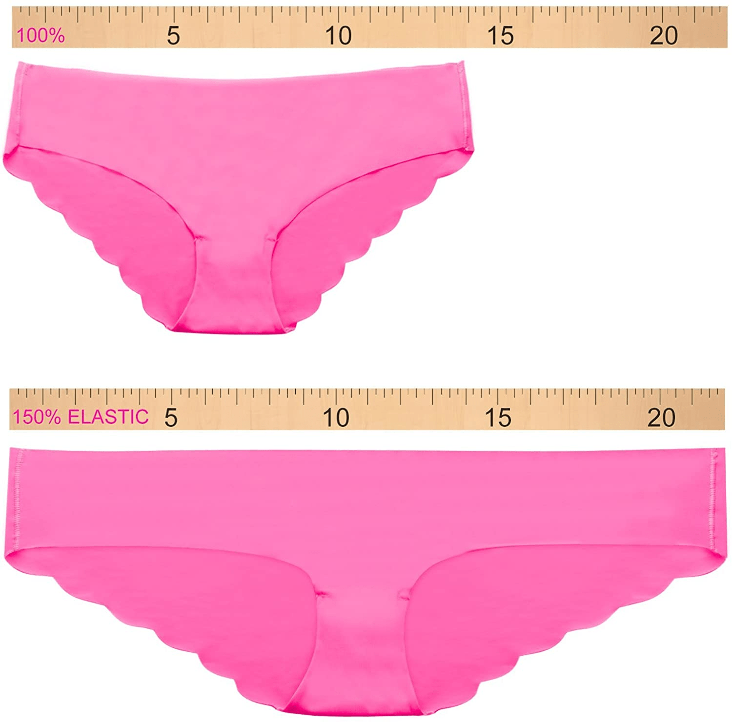 Anzermix Womens Seamless Laser Cut Brief Panties Pack of 6 Apparel & Accessories > Clothing > Underwear & Socks > Underwear ANZERMIX   
