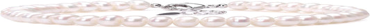 Aobei Cultured Freshwater Pearls Anklet 9 to 10 Inch White Pearl Beaded Jewelry with Lobster Clasp for Women Apparel & Accessories > Jewelry > Anklets Aobei Pearl   