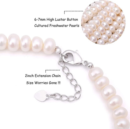Aobei Cultured Freshwater Pearls Anklet 9 to 10 Inch White Pearl Beaded Jewelry with Lobster Clasp for Women Apparel & Accessories > Jewelry > Anklets Aobei Pearl   