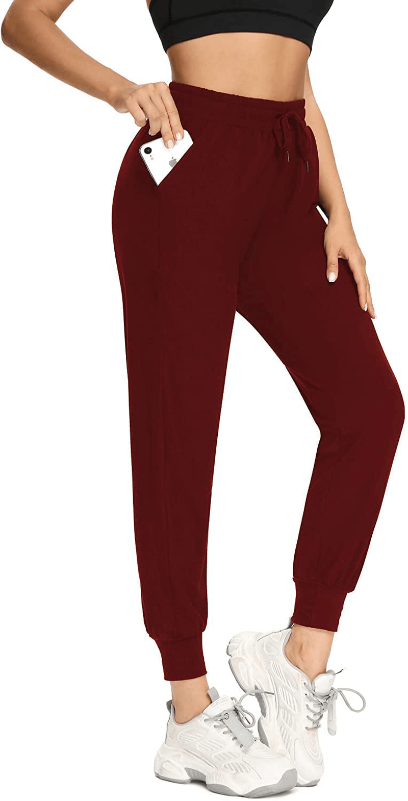 Aoliks Women'S Fleece Lined Sweatpants Thermal Joggers with Pockets Winter Lounge Yoga Workout Running Pants Apparel & Accessories > Clothing > Activewear Kylie Max   