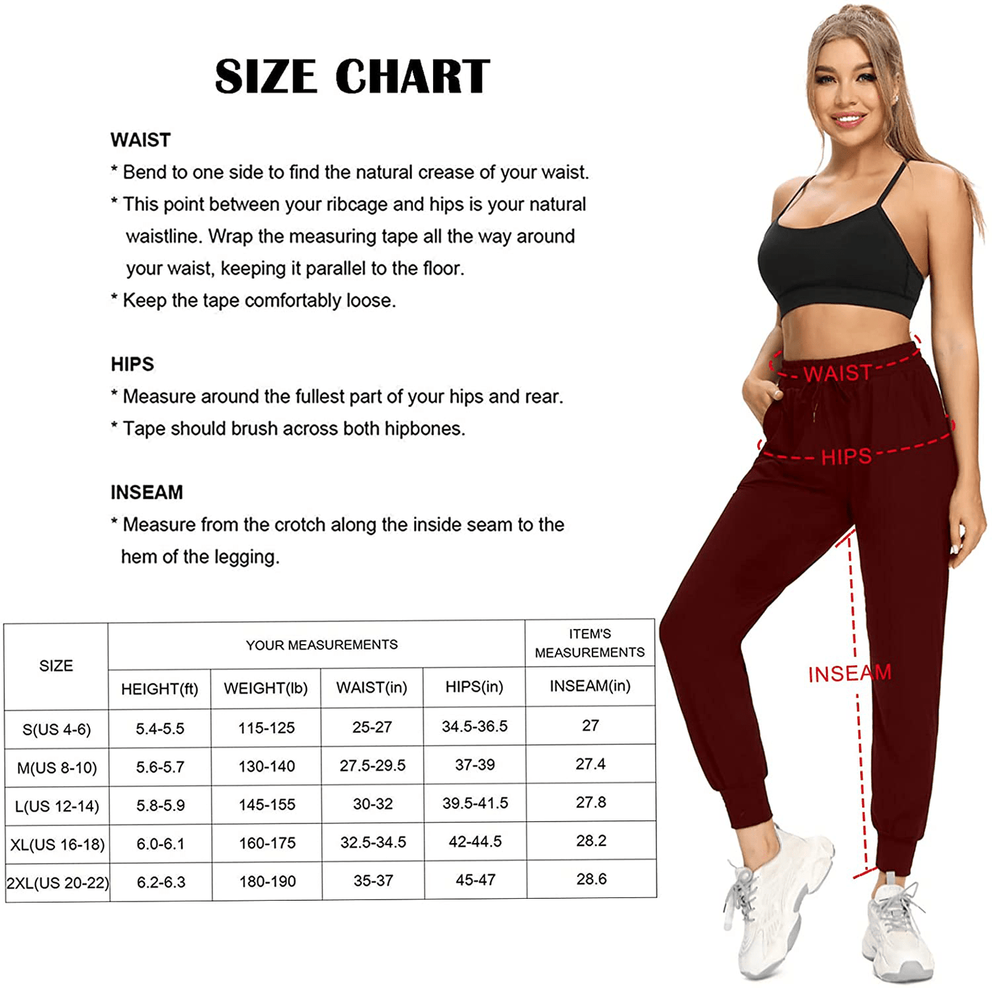 Aoliks Women'S Fleece Lined Sweatpants Thermal Joggers with Pockets Winter Lounge Yoga Workout Running Pants Apparel & Accessories > Clothing > Activewear Kylie Max   