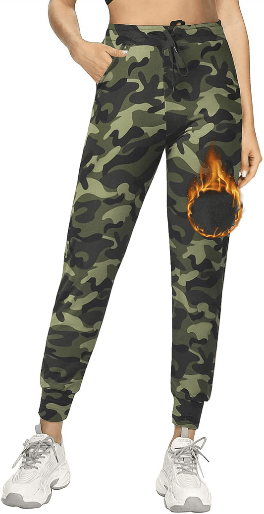 Aoliks Women'S Fleece Lined Sweatpants Thermal Joggers with Pockets Winter Lounge Yoga Workout Running Pants Apparel & Accessories > Clothing > Activewear Kylie Max   