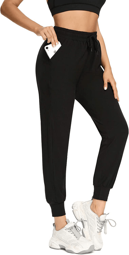 Aoliks Women'S Fleece Lined Sweatpants Thermal Joggers with Pockets Winter Lounge Yoga Workout Running Pants Apparel & Accessories > Clothing > Activewear Kylie Max   