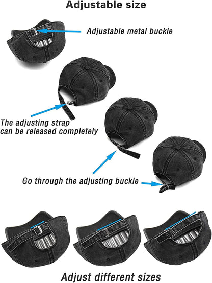 AOSMI 3 Pack Vintage Washed Cotton Adjustable Baseball Caps for Men Women Unstructured Low Profile Plain Classic Dad Hat Apparel & Accessories > Clothing Accessories > Hats AOSMI   