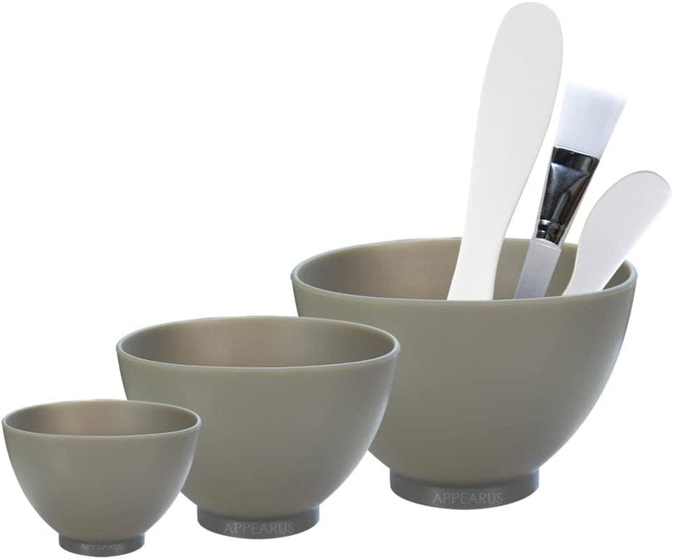 Appearus Facial Mask Mixing Bowl Set - Professional Spa Face Mask Mixing Tool (Dark Gray) Health & Beauty > Personal Care > Cosmetics > Cosmetic Tools > Skin Care Tools APPEARUS Dark Gray  