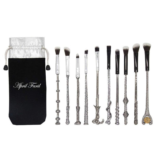 Aprfairy Wizard Wand Potter Makeup Brushes Set with Gift Bag 10Pcs Metal Magic Eye Shadow Eyeliner Blending Pencil Lip Brush Beauty Tools Health & Beauty > Personal Care > Cosmetics > Cosmetic Tools > Makeup Tools AprFairy   