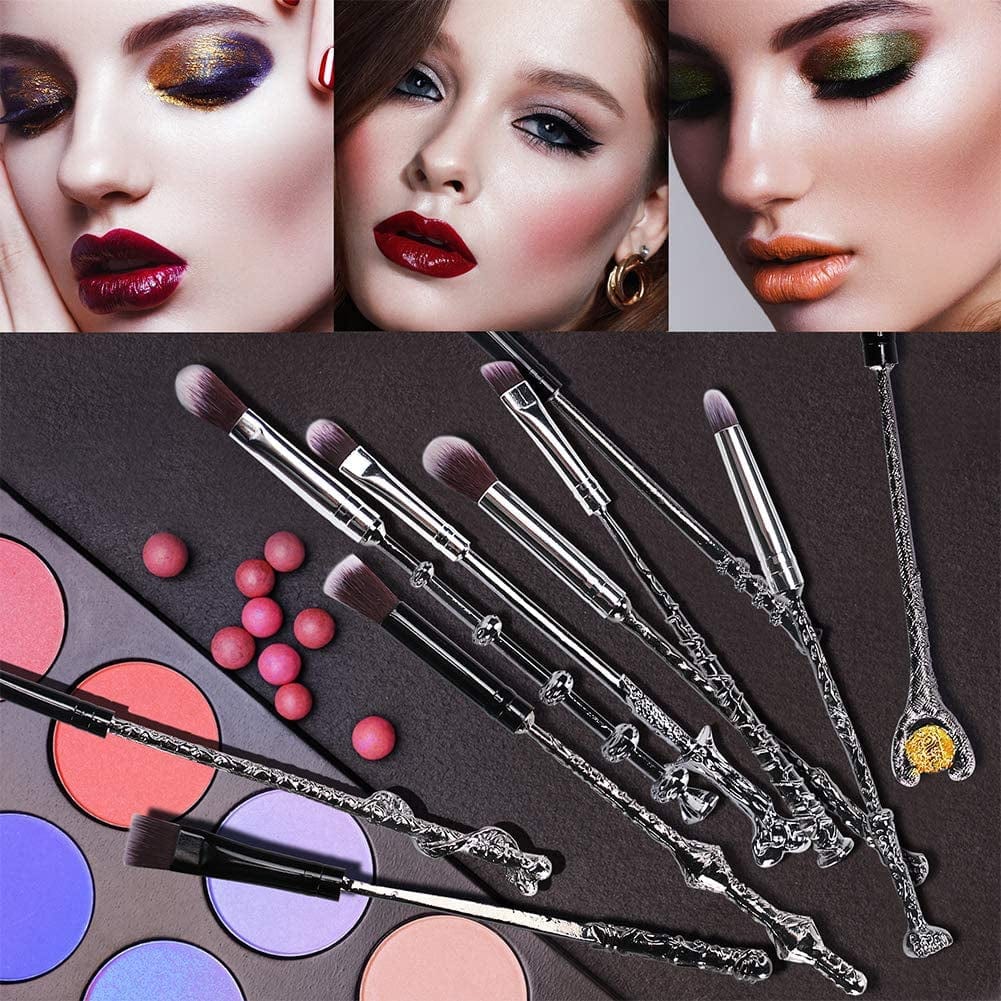 Aprfairy Wizard Wand Potter Makeup Brushes Set with Gift Bag 10Pcs Metal Magic Eye Shadow Eyeliner Blending Pencil Lip Brush Beauty Tools Health & Beauty > Personal Care > Cosmetics > Cosmetic Tools > Makeup Tools AprFairy   