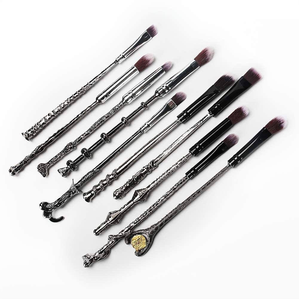 Aprfairy Wizard Wand Potter Makeup Brushes Set with Gift Bag 10Pcs Metal Magic Eye Shadow Eyeliner Blending Pencil Lip Brush Beauty Tools Health & Beauty > Personal Care > Cosmetics > Cosmetic Tools > Makeup Tools AprFairy   
