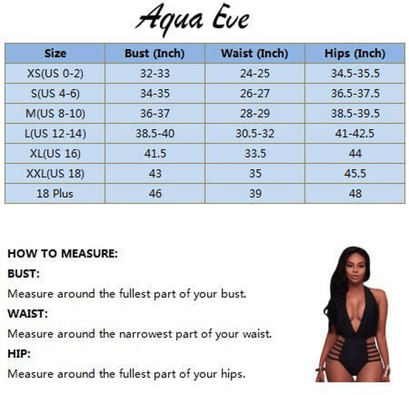 Aqua Eve Women Sexy One Piece Swimsuits Halter Plunge V Neck Cutout Bathing Suits Apparel & Accessories > Clothing > Swimwear Kylie Max   