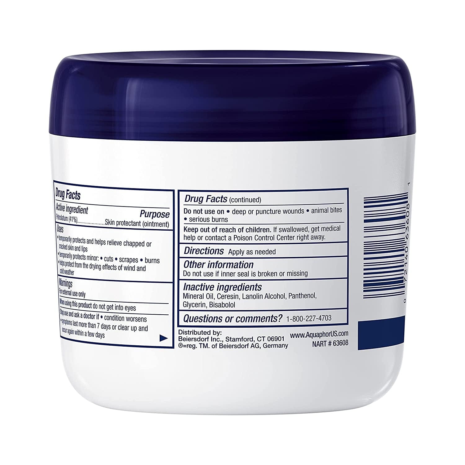Aquaphor Healing Ointment, Advanced Therapy Skin Protectant, Dry Skin Body Moisturizer, Multi-Purpose Healing Ointment, for Dry, Cracked Skin & Minor Cuts & Burns, 14 Oz Jar Health & Beauty > Personal Care > Foot Care Aquaphor   