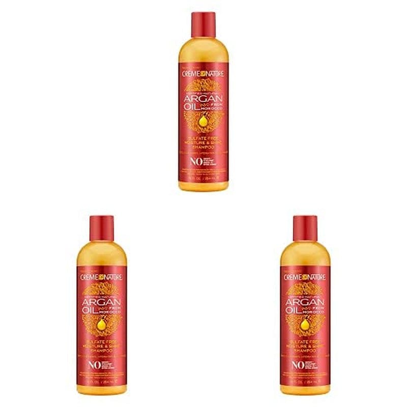 Argan Oil Shampoo by Creme of Nature, Moisture & Shine Shampoo, Sulfate Free Hair Care Formula, Nourishes, Hydrates, Detangles, 12 Fl. Oz. Health & Beauty > Personal Care > Hair Care CRÈME OF NATURE 12 Fl Oz (Pack of 3)  