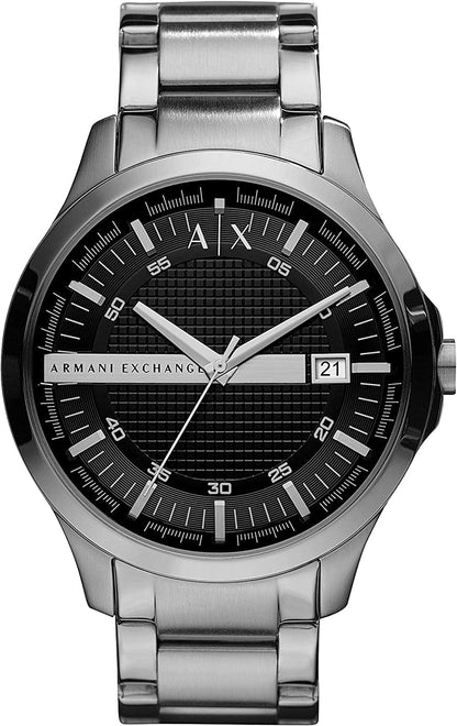 Armani Exchange AX Men'S Stainless Steel Quartz Dress Watch Silver/Black
