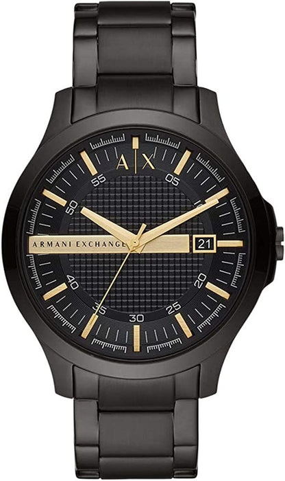Armani Exchange AX Men'S Stainless Steel Quartz Dress Watch Black/Gold