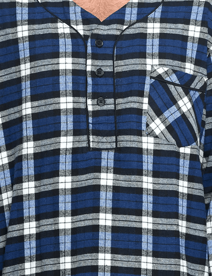 Ashford & Brooks Mens Flannel Plaid Long Sleep Shirt Henley Nightshirt Apparel & Accessories > Clothing > Sleepwear & Loungewear > Nightgowns Kylie Max   