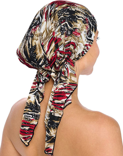 Ashford & Brooks Pre Tied Bandana Turban Chemo Head Scarf Sleep Hair Cover Hat Apparel & Accessories > Clothing Accessories > Bandanas & Headties Ashford & Brooks   