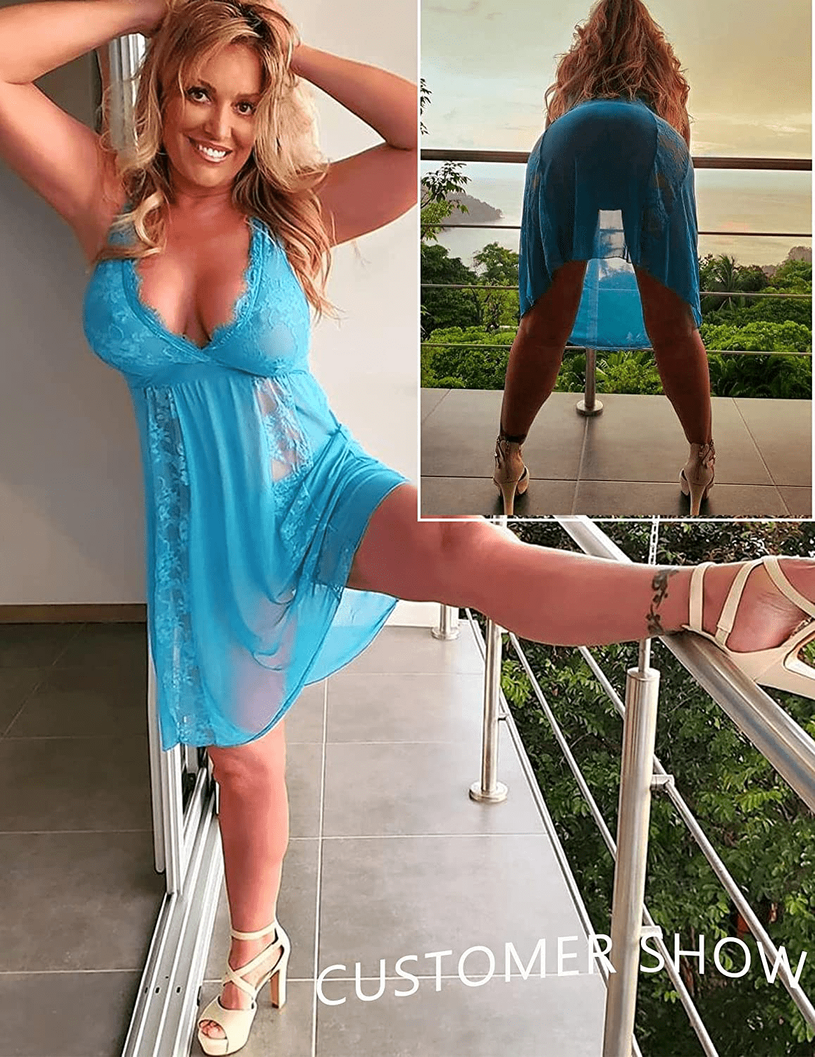 Avidlove Babydoll Lingerie for Women Sexy Nightgowns for Bride Lace Chemise Lingerie Nighty Apparel & Accessories > Clothing > Underwear & Socks > Lingerie Kylie Max   