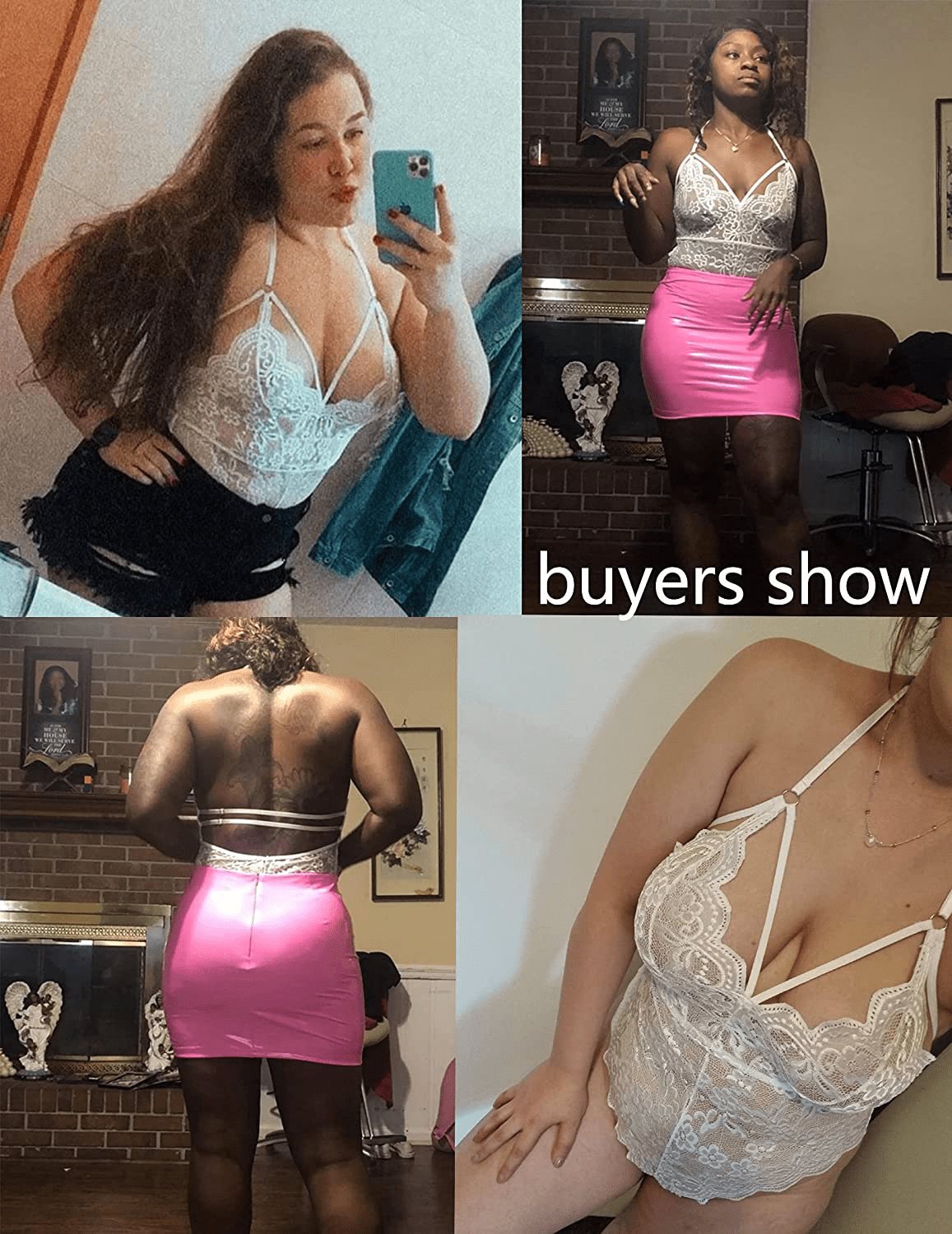 Avidlove Teddy Lingerie for Women Snap Crotch Lace Bodysuit Strappy One Piece Babydoll Apparel & Accessories > Clothing > Underwear & Socks > Lingerie Avidlove   