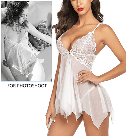 Avidlove Women Lace Lingerie Front Closure Babydoll V Neck Nightwear Sexy Chemise Nightie Apparel & Accessories > Clothing > Underwear & Socks > Lingerie Kylie Max   