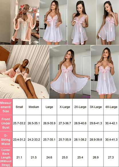 Avidlove Women'S Lingerie Lace Babydoll Strap Chemise Mesh Sleepwear Outfits Apparel & Accessories > Clothing > Underwear & Socks > Lingerie Kylie Max   