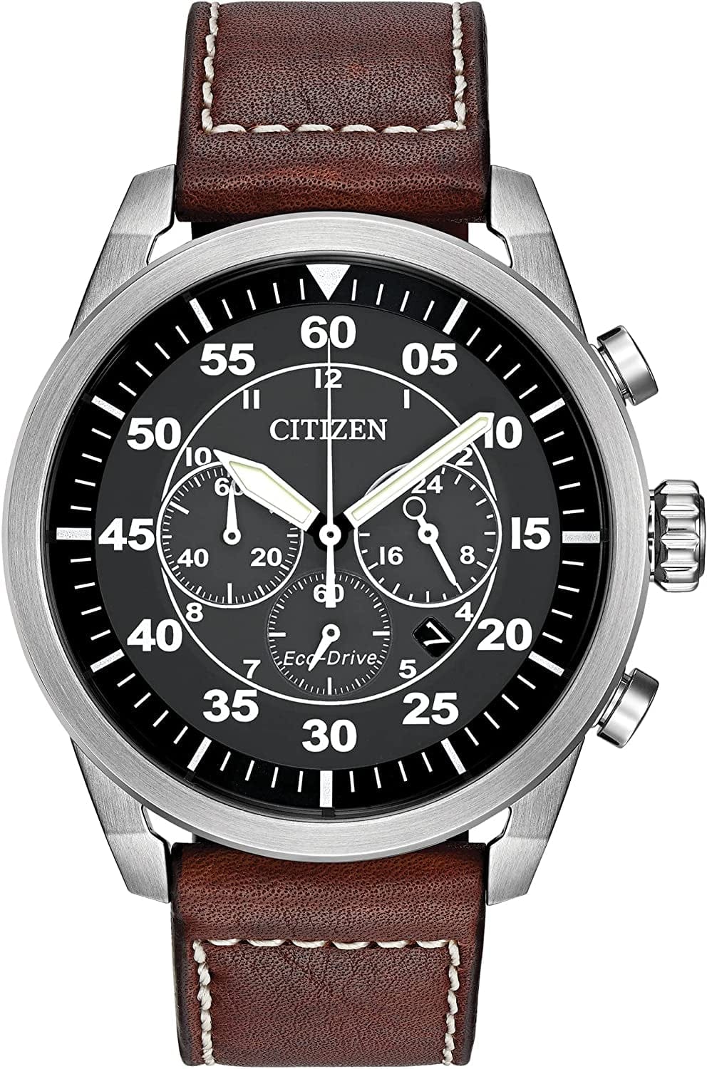 Avion Eco-Drive Men'S Watch Brown