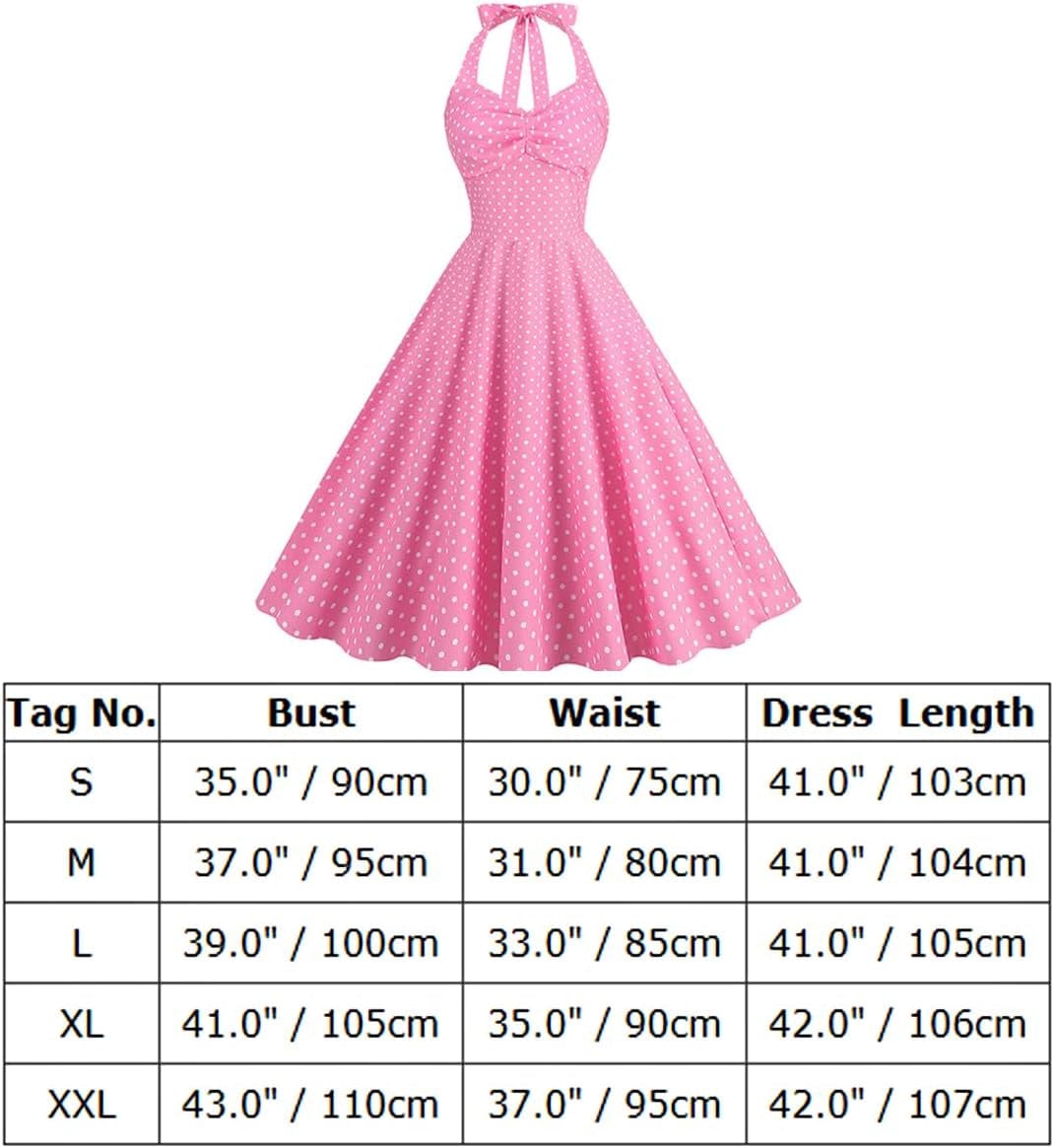 AWIBMK Women Vintage 1950S 50S Plaid Polka Dot Swing Dresses Spaghetti Straps Rockabilly Tea Dress