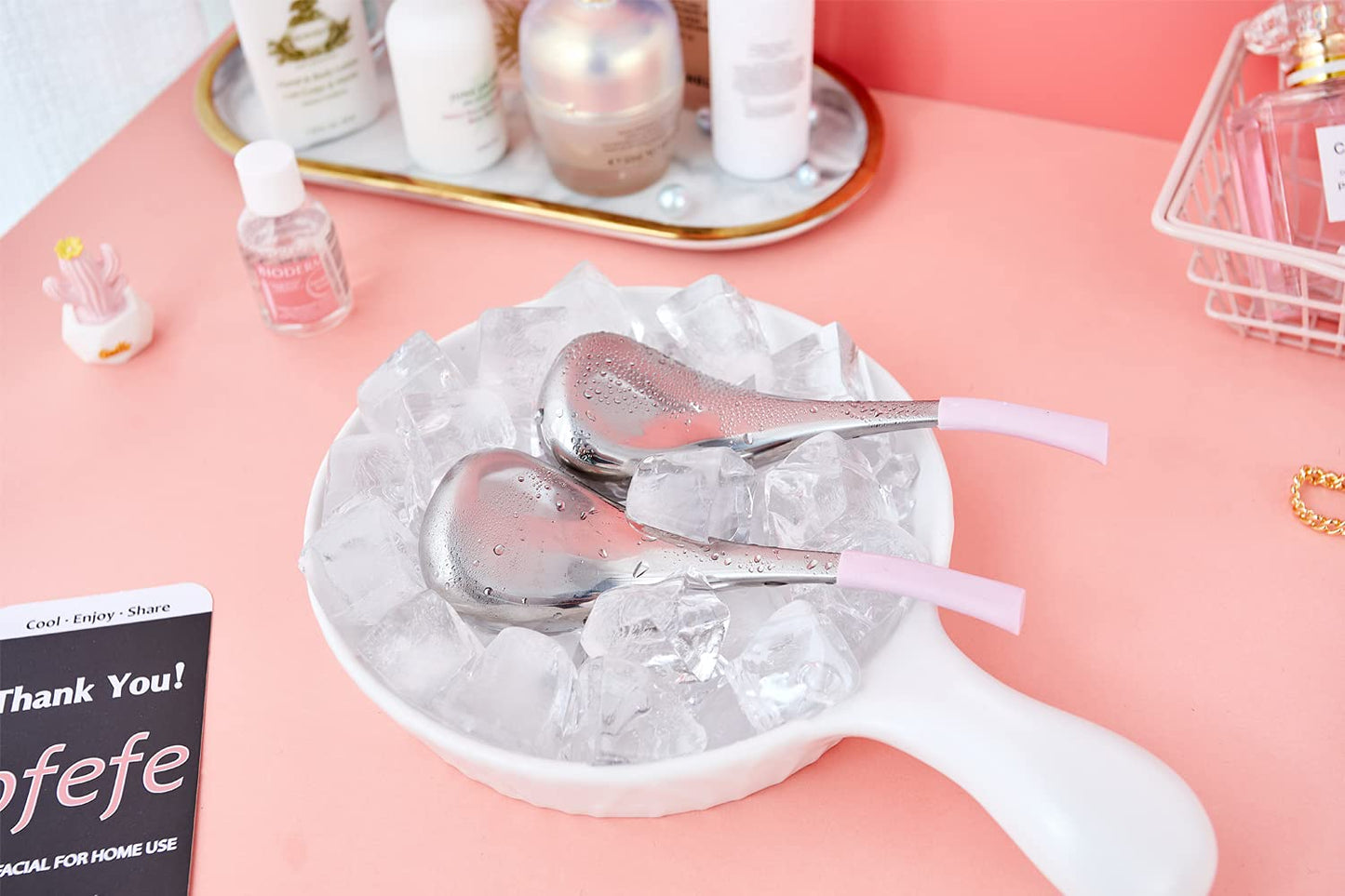 Cryo Sticks Facial Skin Care Ice Globes for Women Face Eyes, Stainless Steel Face Beauty Tools for Girls Ladies, Esthetician Supplies Cooling Spa Globes with Storage Case Health & Beauty > Personal Care > Cosmetics > Cosmetic Tools > Skin Care Tools pfefe   