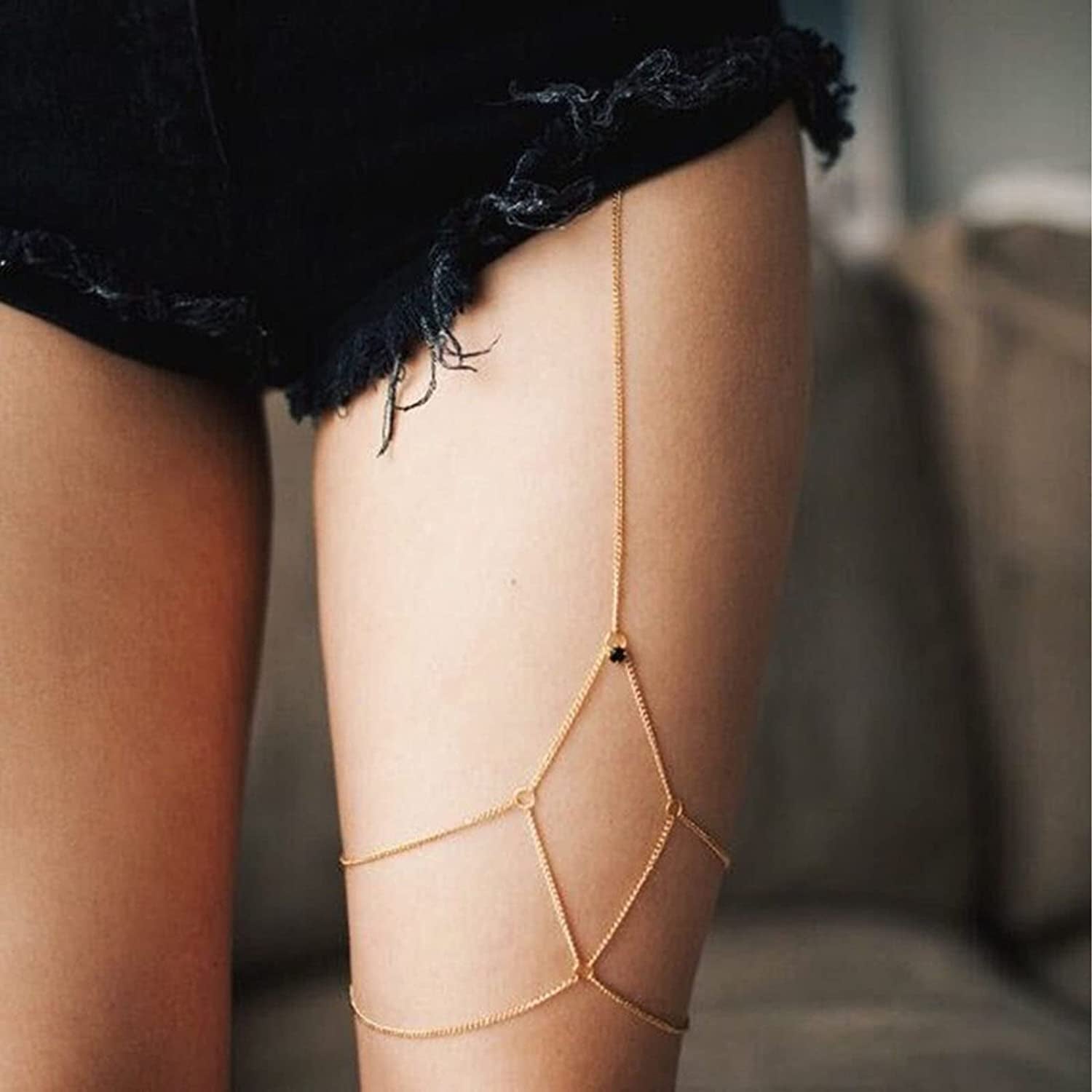 Gold Leg Chain Thigh Chain Cool Big Snake Leg Chain Jewelry for Women Girls Apparel & Accessories > Jewelry > Body Jewelry YANCHUN   