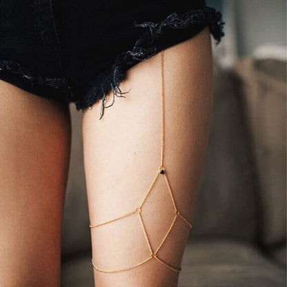 Gold Leg Chain Thigh Chain Cool Big Snake Leg Chain Jewelry for Women Girls Apparel & Accessories > Jewelry > Body Jewelry YANCHUN   