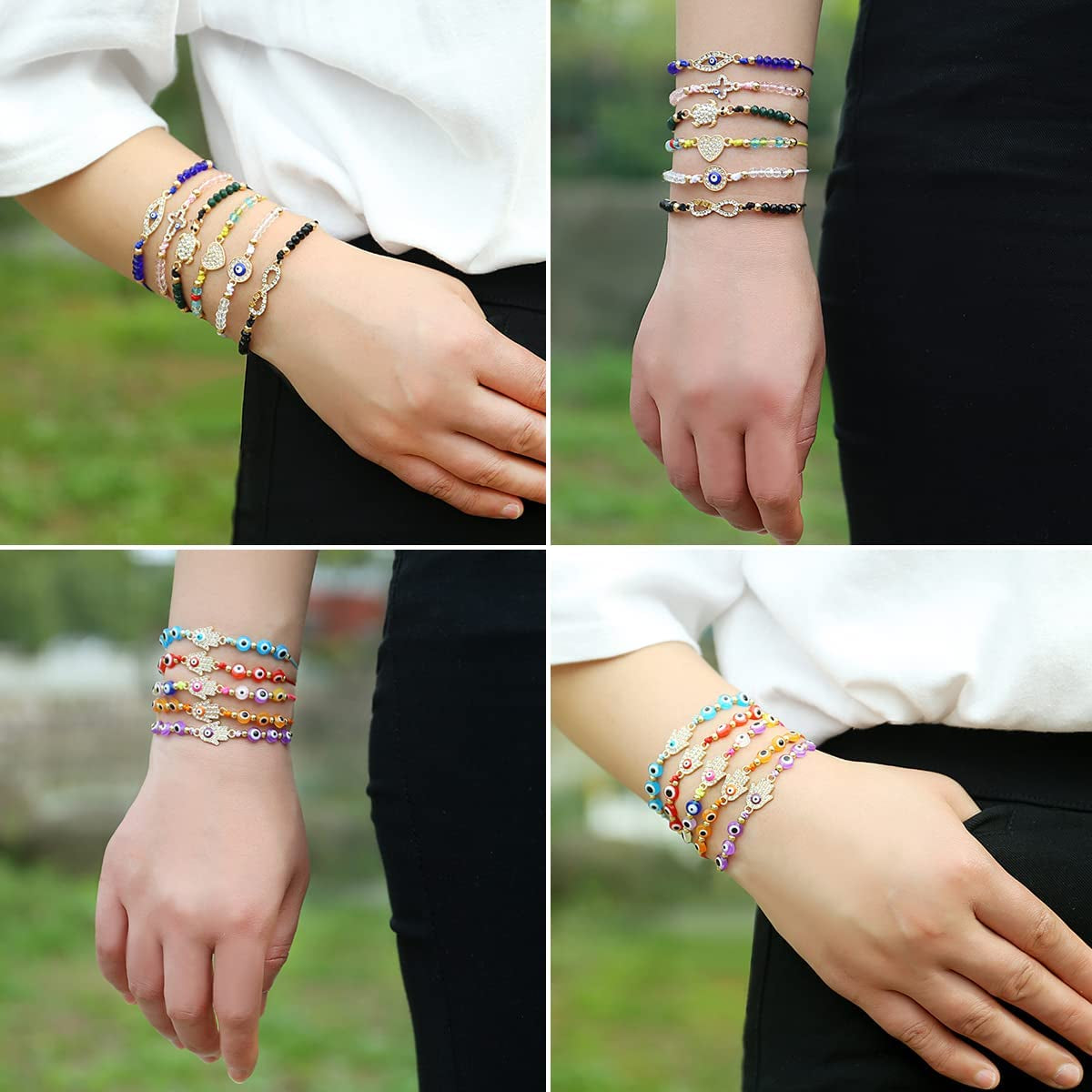 ILGANT 36Pcs Evil Eye Bracelets Set Jewelry for Women Girls Mexican String Knot Bracelet Pack Apparel & Accessories > Jewelry > Bracelets ILGANT   
