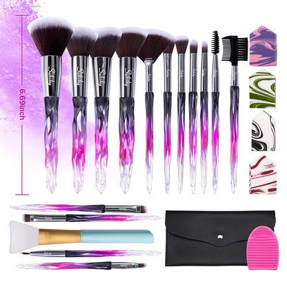Subsky Makeup Brushes 22Pcs Sparkling Crystal Style Makeup Brushes Set with Makeup Tools, Include 4 Beauty Blenders, Makeup Bag and Brush C Leaner All in One Set Health & Beauty > Personal Care > Cosmetics > Cosmetic Tools > Makeup Tools Subsky   