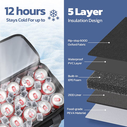 Maelstrom Soft Cooler Bag,Collapsible Soft Sided Cooler,30/60/75 Cans Beach Cooler,Ice Chest,Large Leakproof Camping Cooler,Portable Travel Cooler for Grocery Shopping,Camping,Kayaking,Road Trips Apparel & Accessories > Jewelry > Anklets Maelstrom   