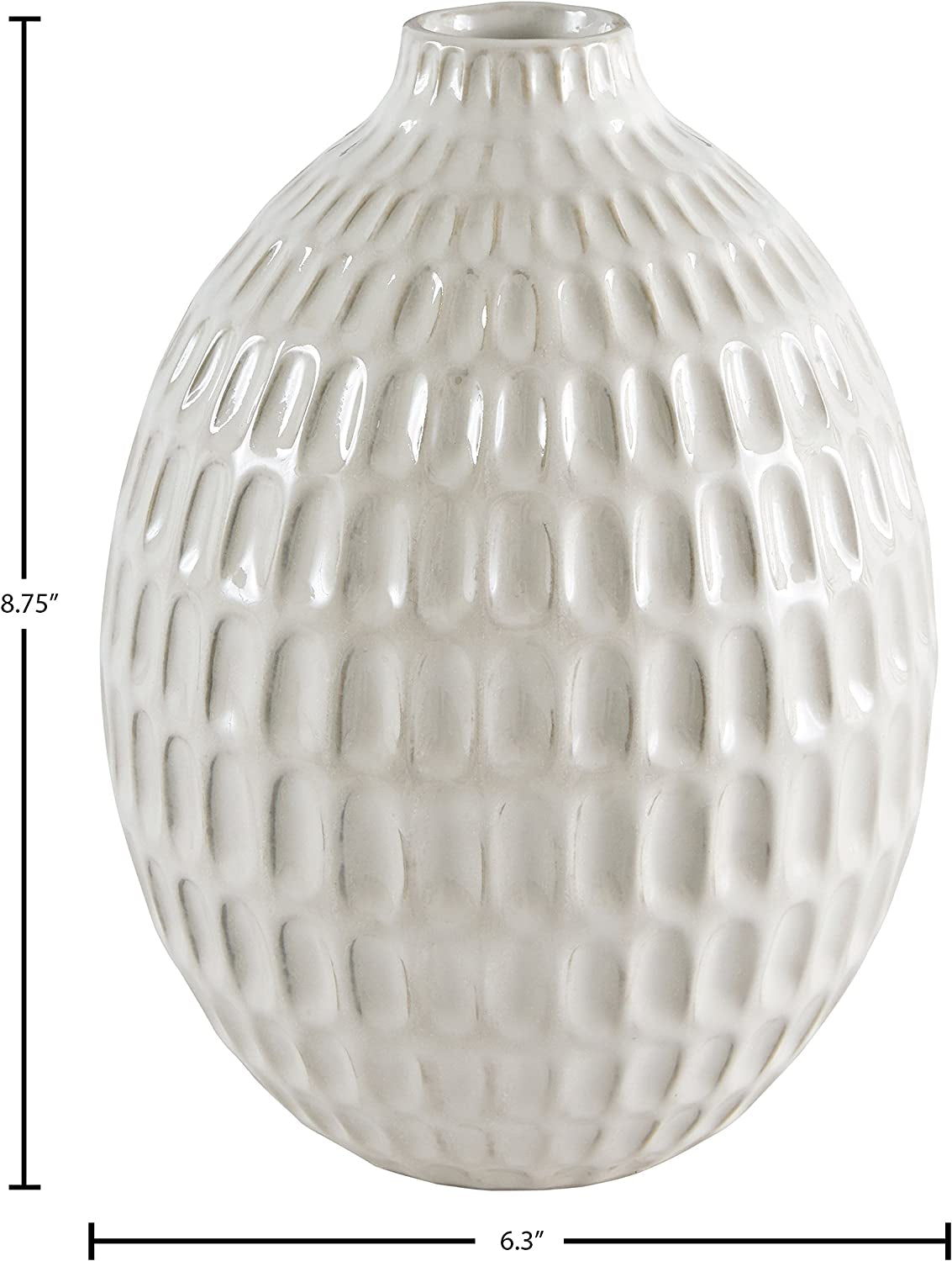 Brand – Stone & Beam Modern Oval Pattern Decorative Stoneware Vase, 8.75 Inch Height, Off-White Apparel & Accessories > Jewelry > Bracelets GFW7Z   
