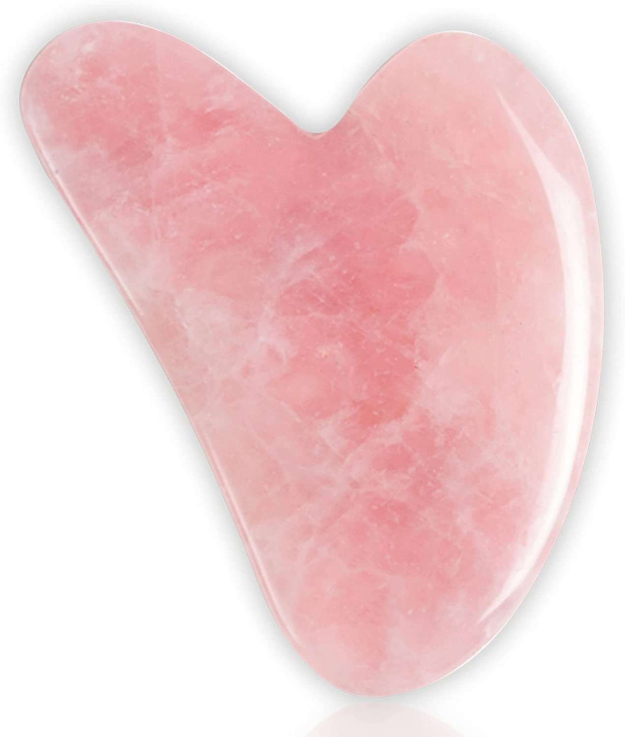 EYEKESHE Gua Sha Massage Tool with Quartz Pendent Necklace, Unique Gifts for Women, Natural Pink Jade Stone SPA Acupuncture Therapy Trigger Point Treatment, Rose Quartz Facial Scraping Tool Health & Beauty > Personal Care > Cosmetics > Cosmetic Tools > Skin Care Tools EYEKESHE   