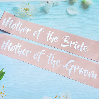 Mother of the Bride Sash, Bachelorette Party Sashes, Bridal Shower Supplies, Wedding Accessories for Bride to Be'S Mother Apparel & Accessories > Clothing Accessories > Sashes Magnusson's Garden   
