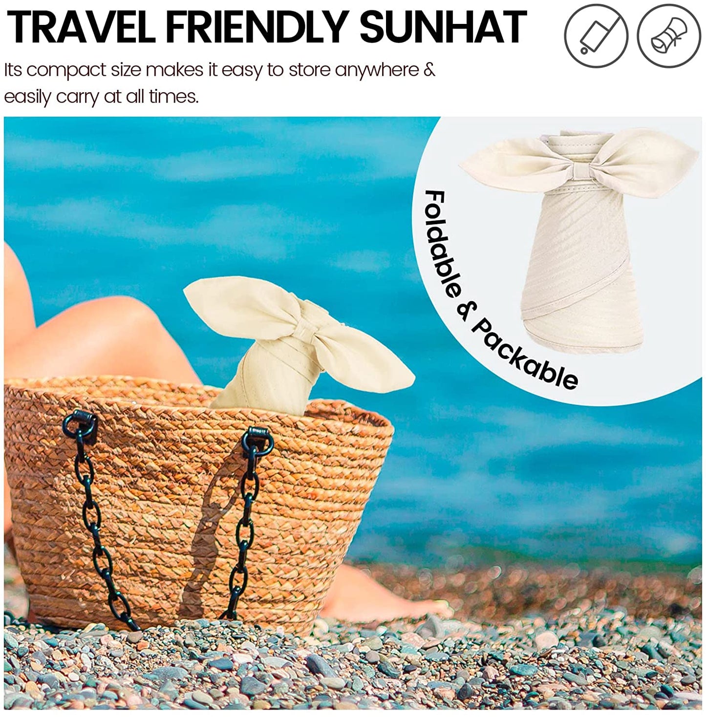 Simplicity Hats for Women UPF 50+ UV Sun Protective Convertible Beach Visor Hat Apparel & Accessories > Clothing Accessories > Hats Simplicity   