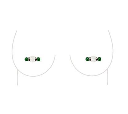 Non-Piercing Nipple Ring Magnetic Barbell Stud Fake Body Jewelry for Women (B - Black (Regular)) Apparel & Accessories > Jewelry > Body Jewelry All Body Art B - Regular (Green)  