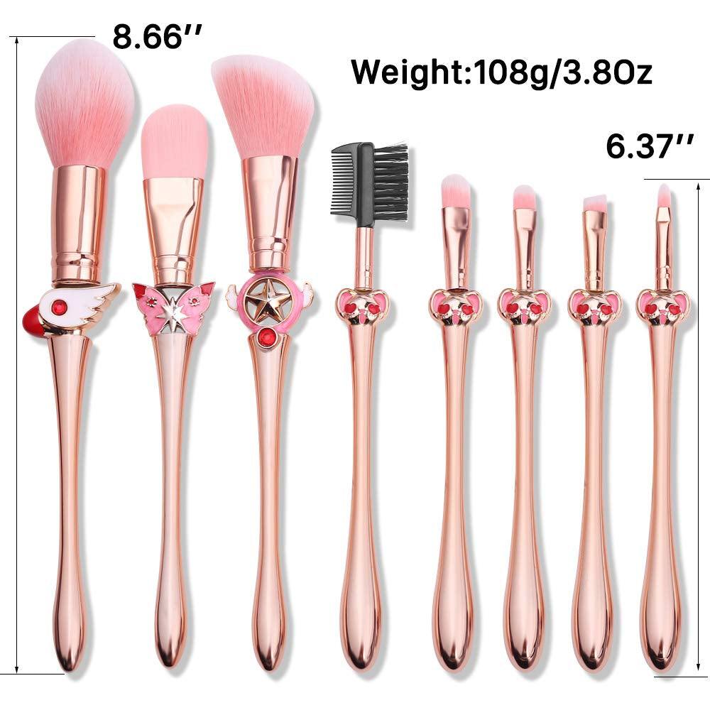 Magic Sakura Makeup Brushes Set - 8Pcs Cosmetic Makeup Brush Set Professional Tool Kit Set Pink Drawstring Bag Included (Sakura) (8Pcs) Health & Beauty > Personal Care > Cosmetics > Cosmetic Tools > Makeup Tools rongji jewelry   