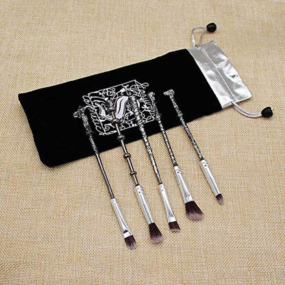 Harry Potter Makeup Brushes Kit 5Pcs with Bag Magic Wizard Wand Metal Make up Brush Set Tool for Foundation Powder Concealers Eye Shadows Eyeliner Blending Eyeshadow Face Pencil Lip Palette Beauty Health & Beauty > Personal Care > Cosmetics > Cosmetic Tools > Makeup Tools YIXIANG   