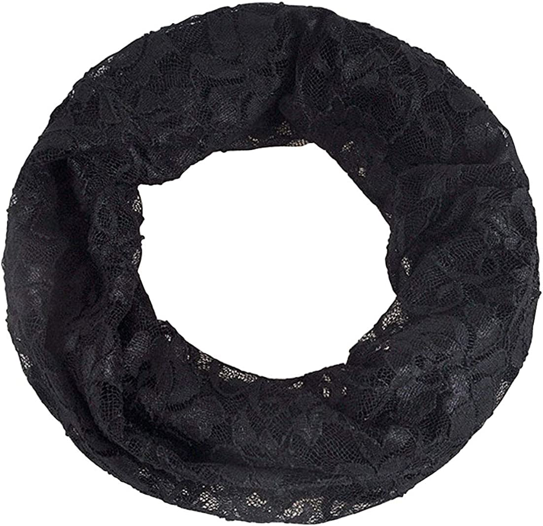 Ebossy Women'S Elegant Floral Lace Slouchy Beanie Summer Hat Headwear Circle Loop Scarf Apparel & Accessories > Clothing Accessories > Headwear ebossy   