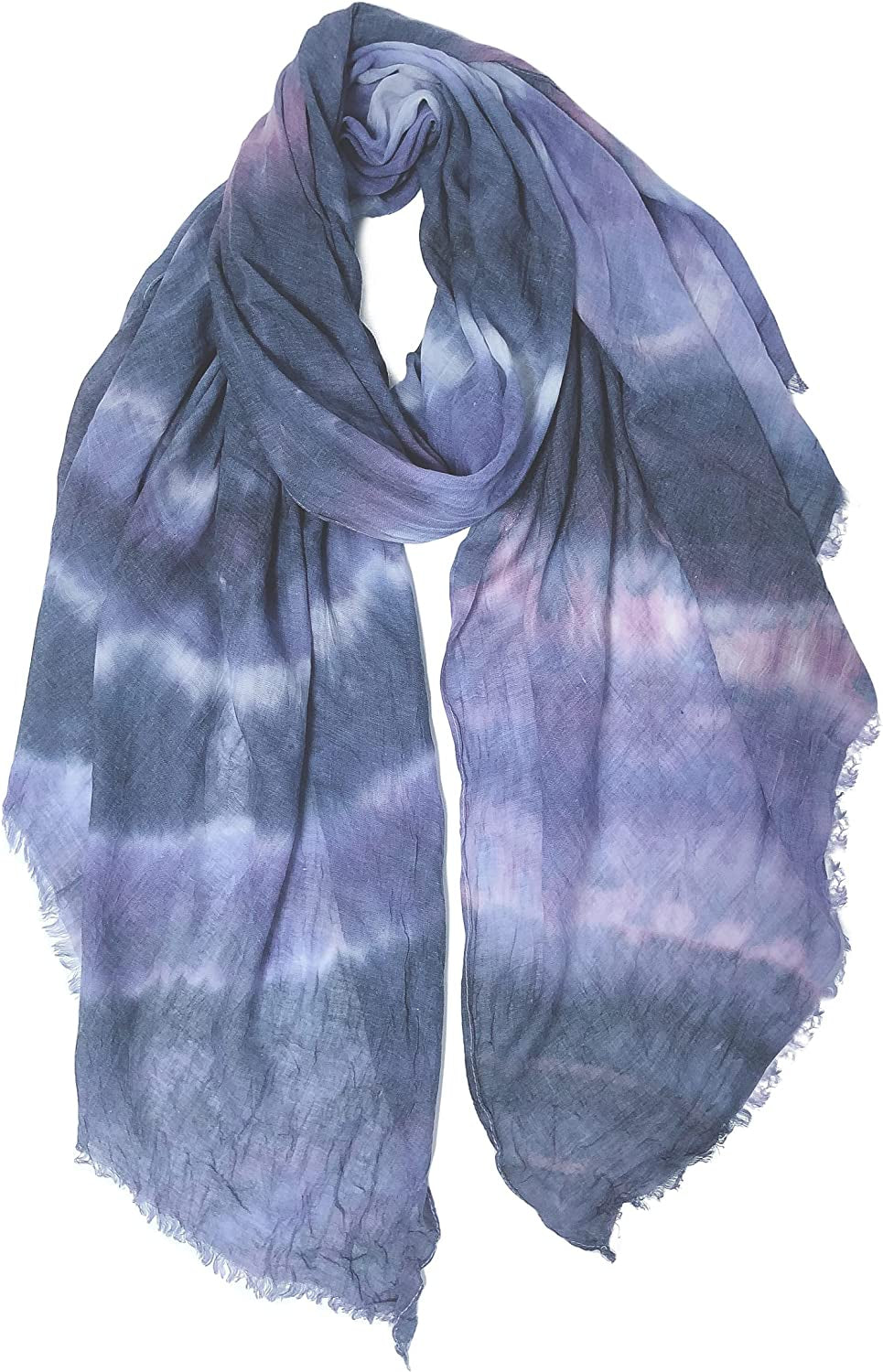 GERINLY Tie Dye Scarf for Women Art Print Head Wrap Vibrant Summer Shawl Nice Hijab Turban Apparel & Accessories > Clothing Accessories > Scarves & Shawls GERINLY Color5  