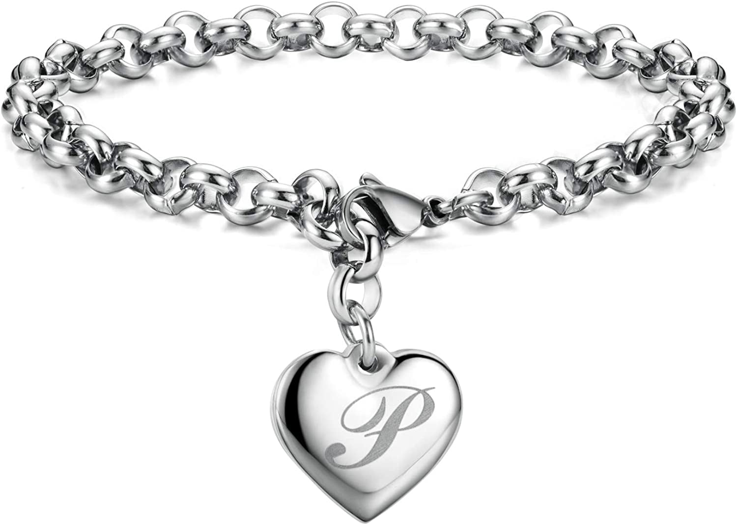 Heart Initial Charm Bracelets for Teen Girls Letters Alphabet Bracelet Jewelry for Girls Gifts for Teenage Girls Apparel & Accessories > Jewelry > Bracelets Monily P  