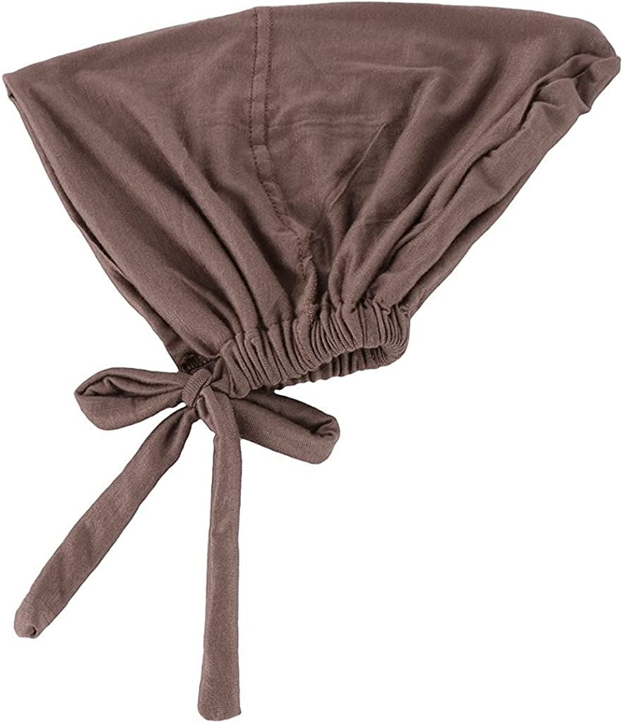 Chemo Headwear Hair Cover Inner Beanies Hat - 4 Packed Solid Bandana Skull Caps for Women Men Apparel & Accessories > Clothing Accessories > Headwear Qovelly   
