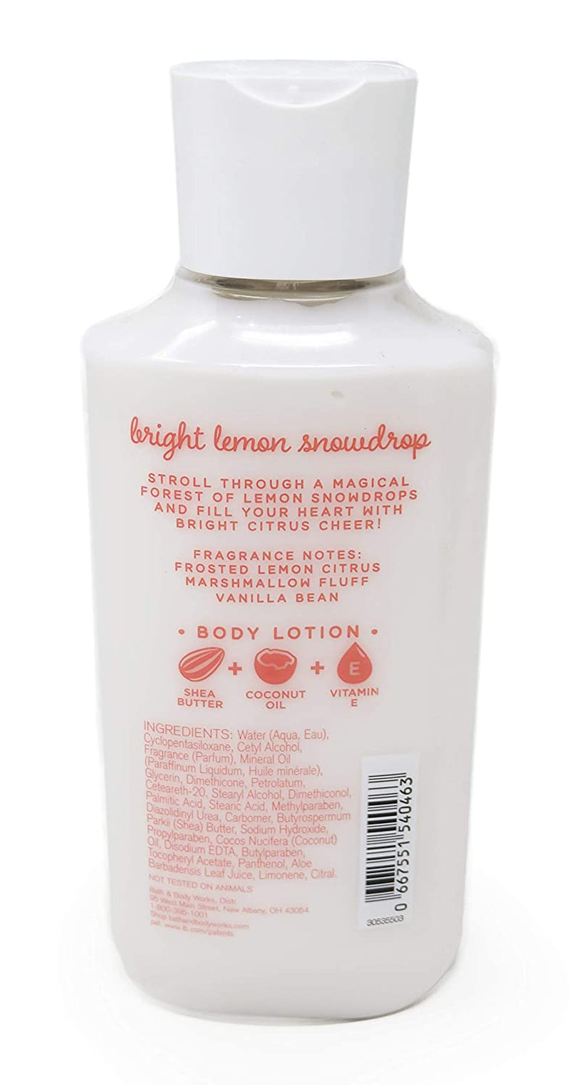 Bath and Body Works Bright Lemon Snowdrop Body Lotion 8 Ounce Holiday 2019 Collection Health & Beauty > Personal Care > Cosmetics > Bath & Body Bath & Body Works   