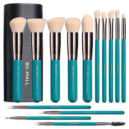 Makeup Brushes BS-MALL Premium Synthetic Foundation Powder Concealers Eye Shadows Makeup 14 Pcs Brush Set (A-Rose Golden) Health & Beauty > Personal Care > Cosmetics > Cosmetic Tools > Makeup Tools BS-MALL E-Green  