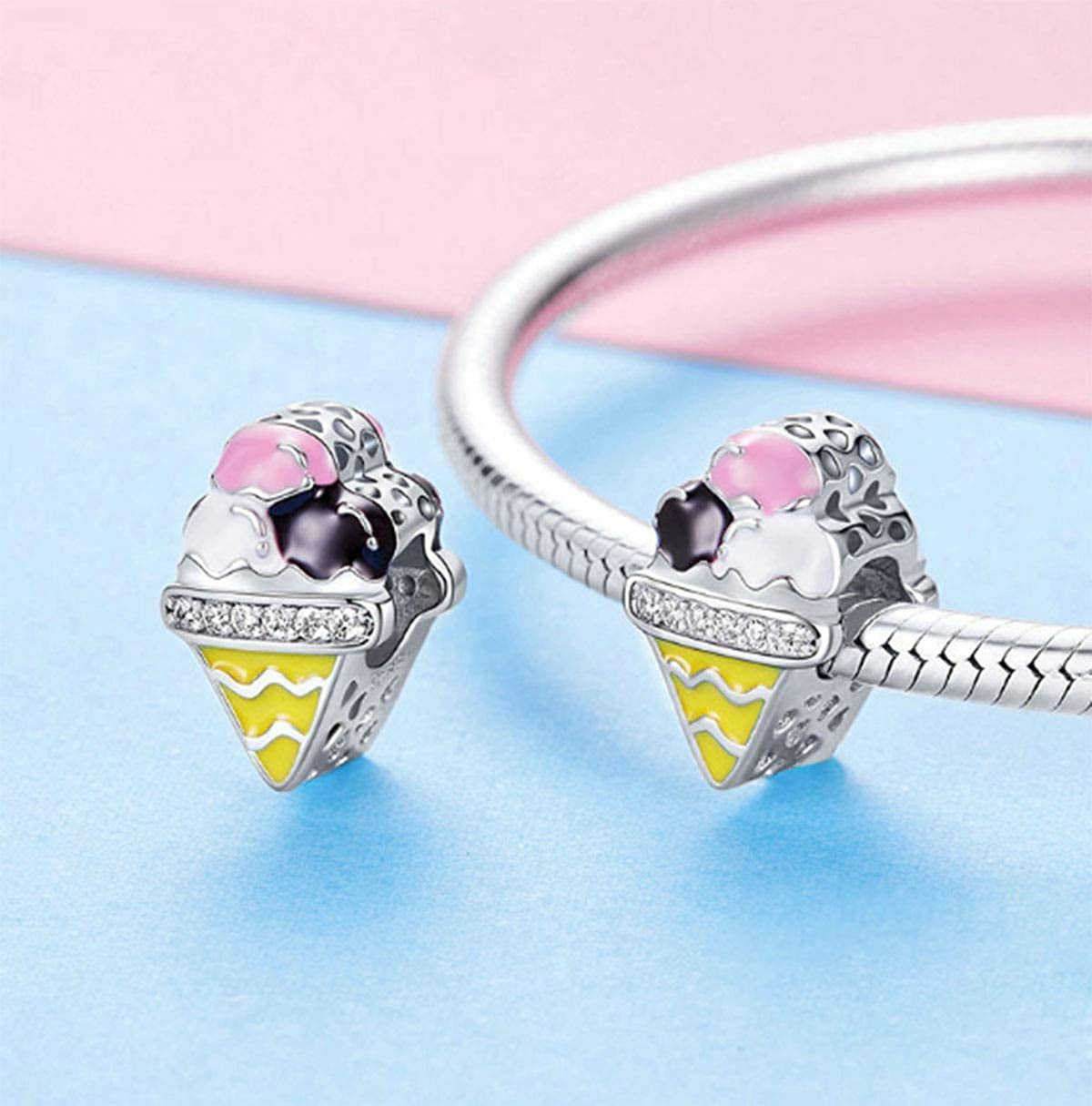 Sweets Candy Charm Bead for Bracelets Original 925 Sterling Silver Birthday Mother'S Day Christmas Charms for Pandora'S Bracelets or Necklace Family Mom Wife Sister Gift for Her Apparel & Accessories > Jewelry > Bracelets Eternalll Jewellery   