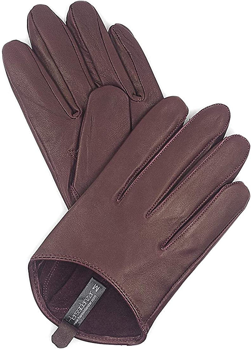 Harssidanzar Leather Spring Gloves for Women,Genuine Leather Half Palm Short Unlined Driving Dress Cosplay Gloves GL011 Apparel & Accessories > Clothing Accessories > Gloves & Mittens KYLIE MAX   