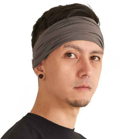 CCHARM Headband Bandana Japanese Style - Mens Head Wrap Womens Hair Band by Casualbox Apparel & Accessories > Clothing Accessories > Bandanas & Headties CCHARM Charcoal Gray Medium 