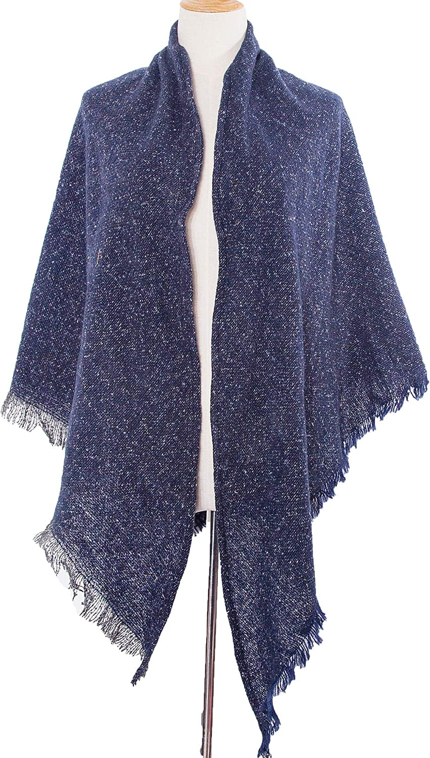 Wander Agio Womens Winter Scarfs Warm Scarf Half Shawls Triangle Scarves Stripe Plaid Apparel & Accessories > Clothing Accessories > Scarves & Shawls Wander Agio   